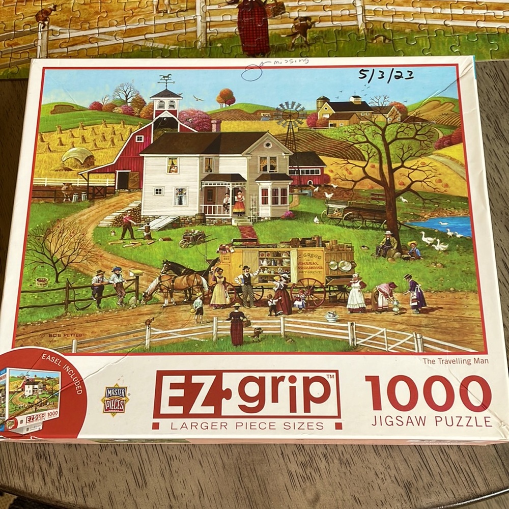 Masterpieces EZ Grip The Travelling Man 1000 Piece Puzzle